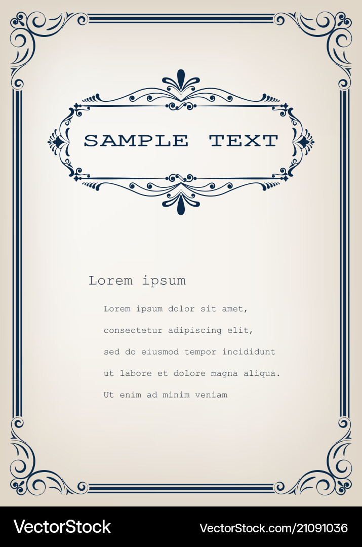 Vintage frame Royalty Free Vector Image - VectorStock