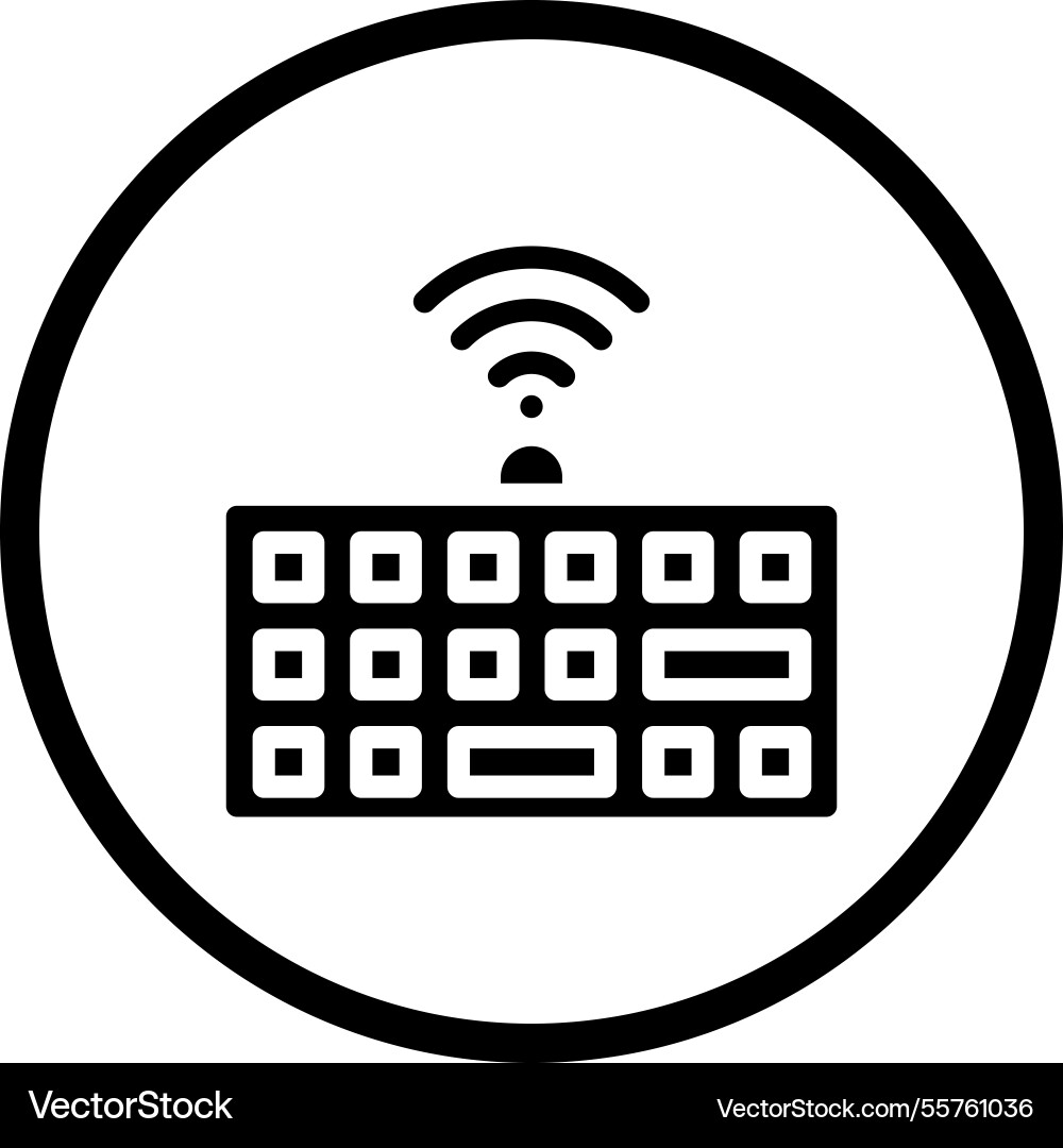 Wireless keyboard icon design Vector Image