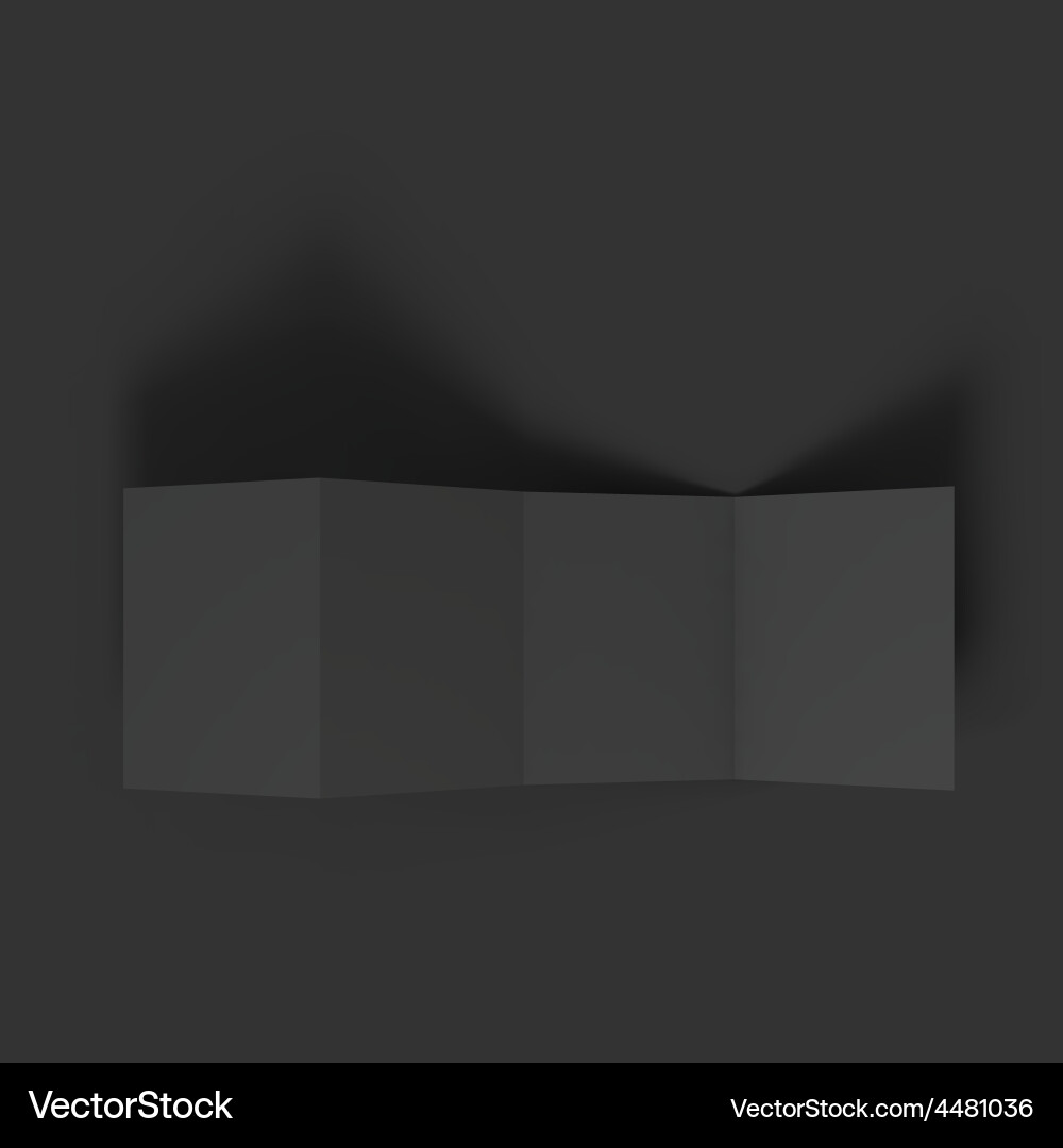 Zigzag four brochure mockup template Vector Image