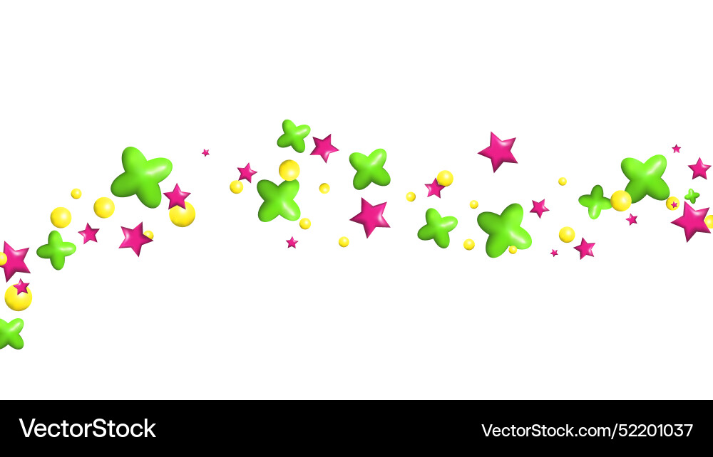 3d confetti firecracker ribbon paper element set 3d confetti firecracker ribbon paper element set Vector Image