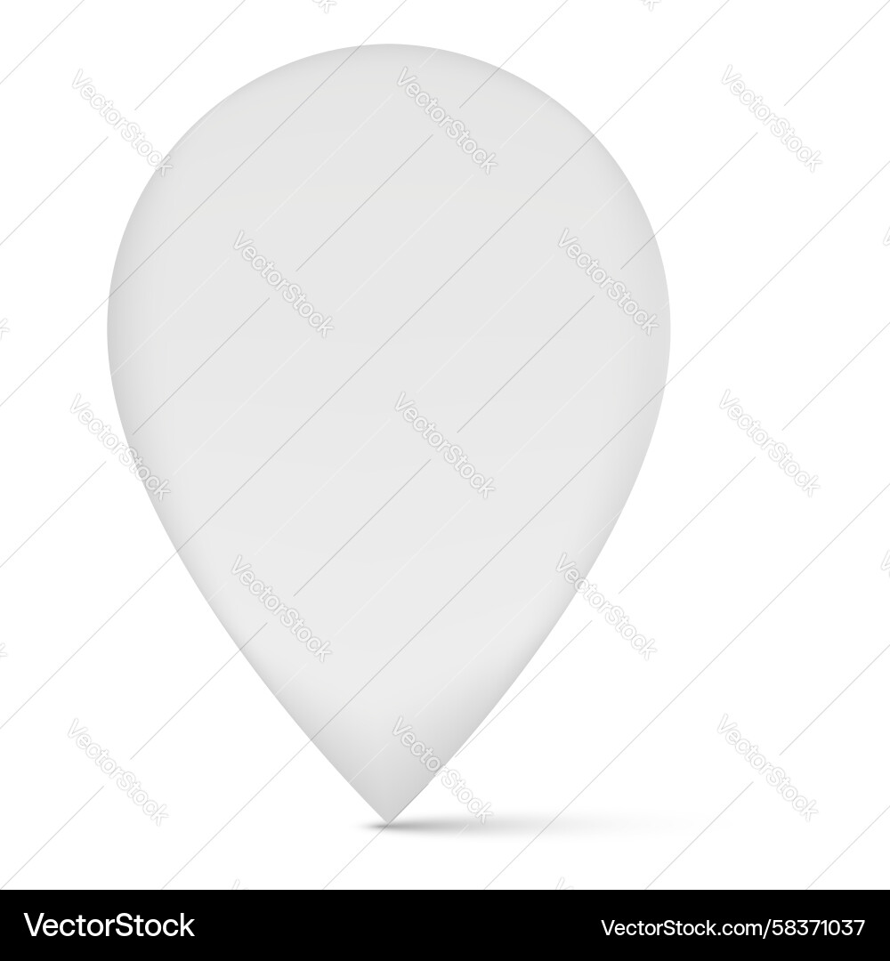 3D Map Pointers - White Vector Image