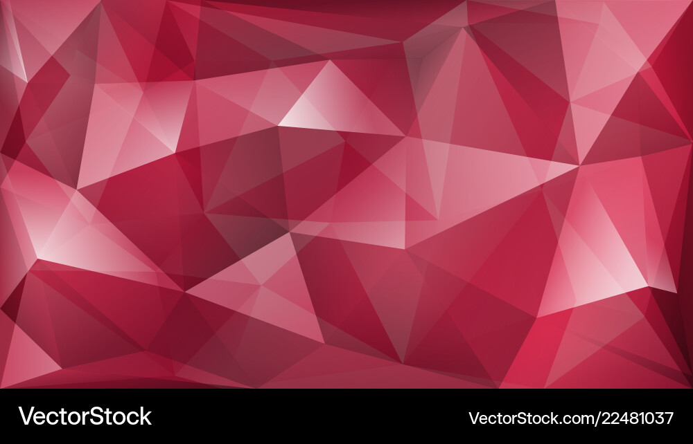 Abstract Red Polygonal Background Vector Image