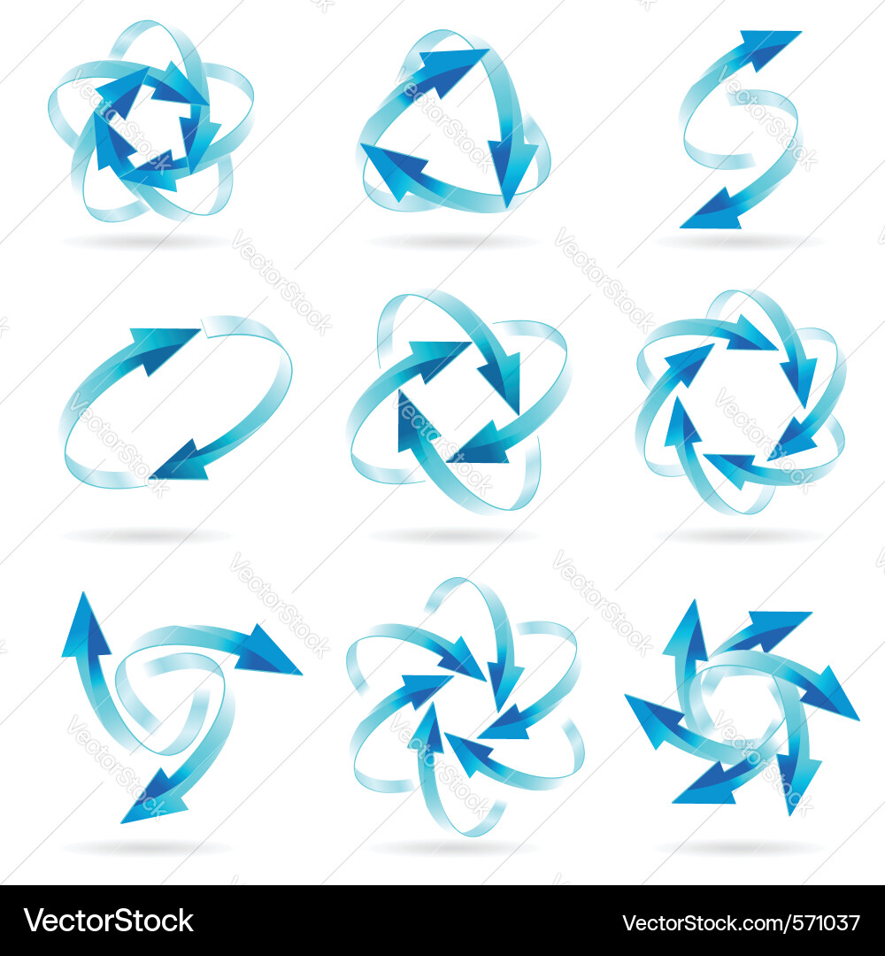 Circular Arrow Loops vector image