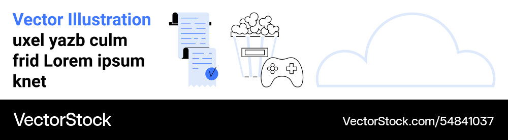 Digital entertainment and task management elements Digital entertainment and task management elements vector image