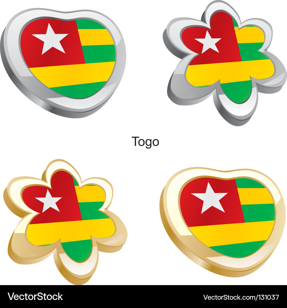 Flag of togo Vector Image
