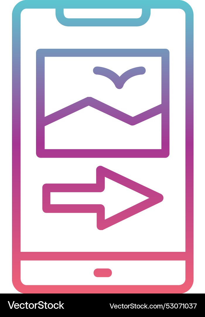 Forward line gradient design Vector Image