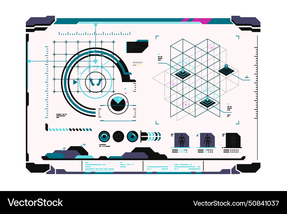 Futuristic Data Display Interface vector image