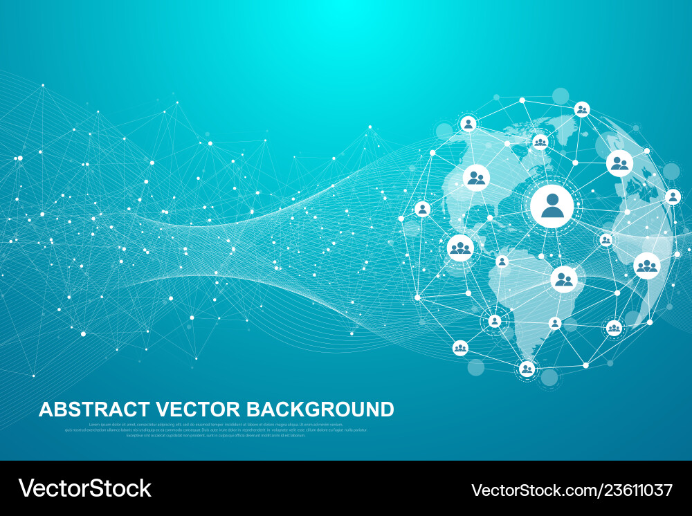 Global structure networking and data connection Global structure networking and data connection Vector Image