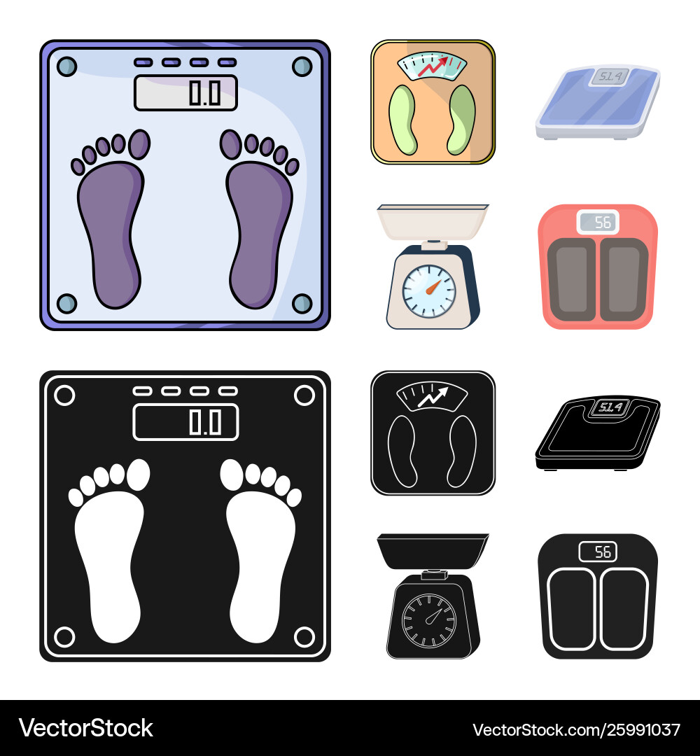 Isolated object weight and lab logo collection Vector Image