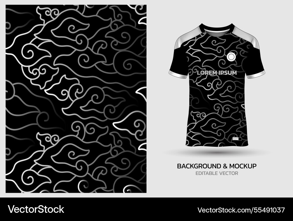 Jersey mockup and background pattern design Jersey mockup and background pattern design vector image