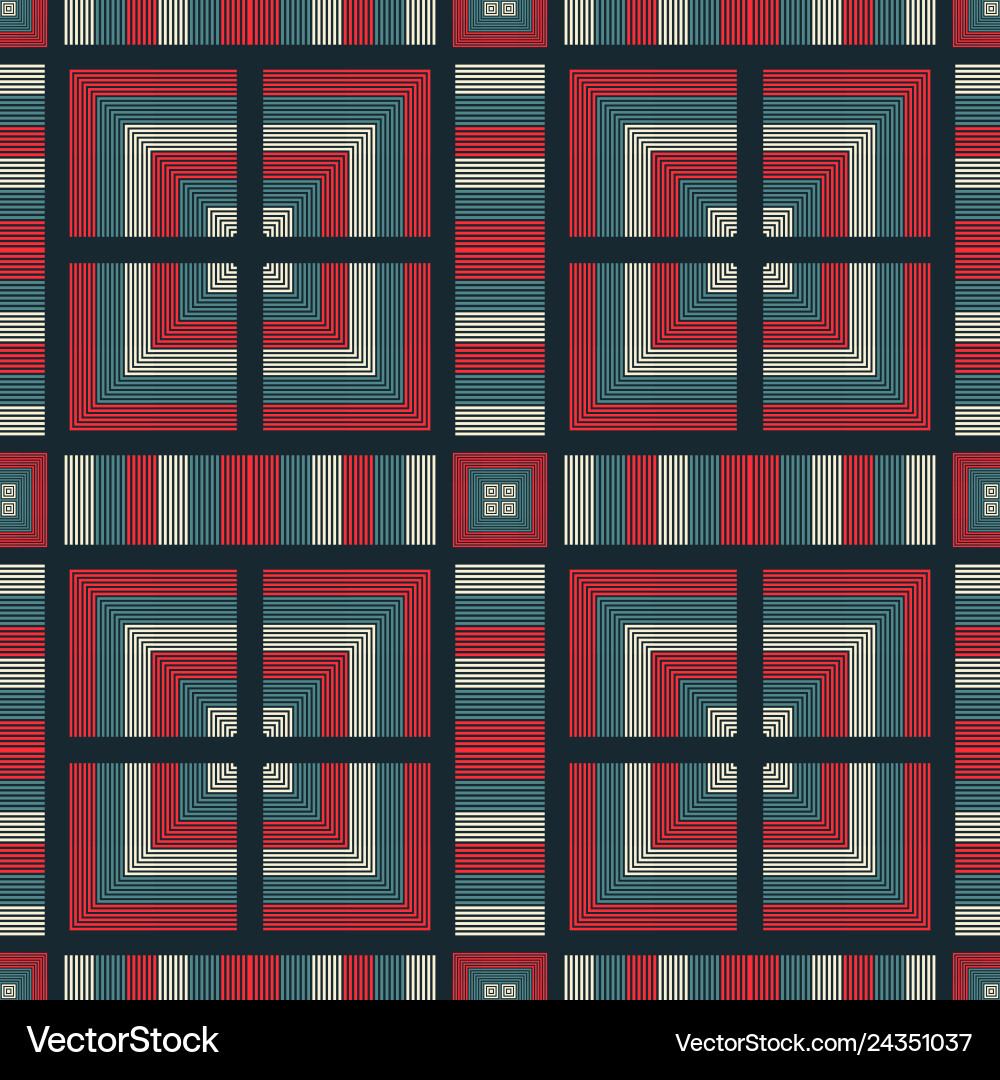 Kaleidoscope Square Pattern vector image