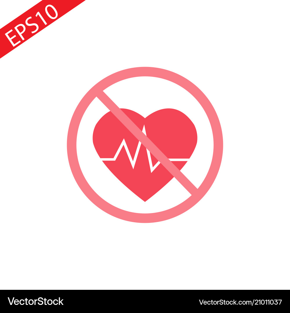 Medical icon on white background red heart sign Medical icon on white background red heart sign vector image