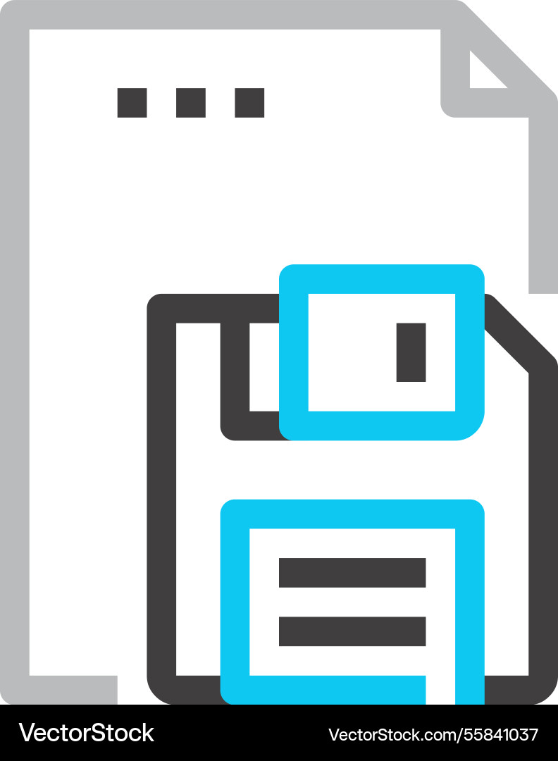 Save document flat line web icon concept Save document flat line web icon concept vector image