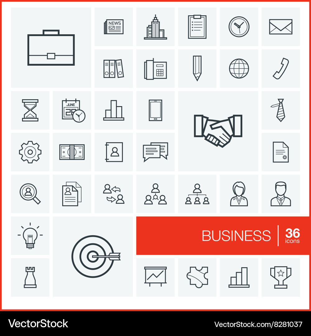 Thin line icons set and graphic design Vector Image
