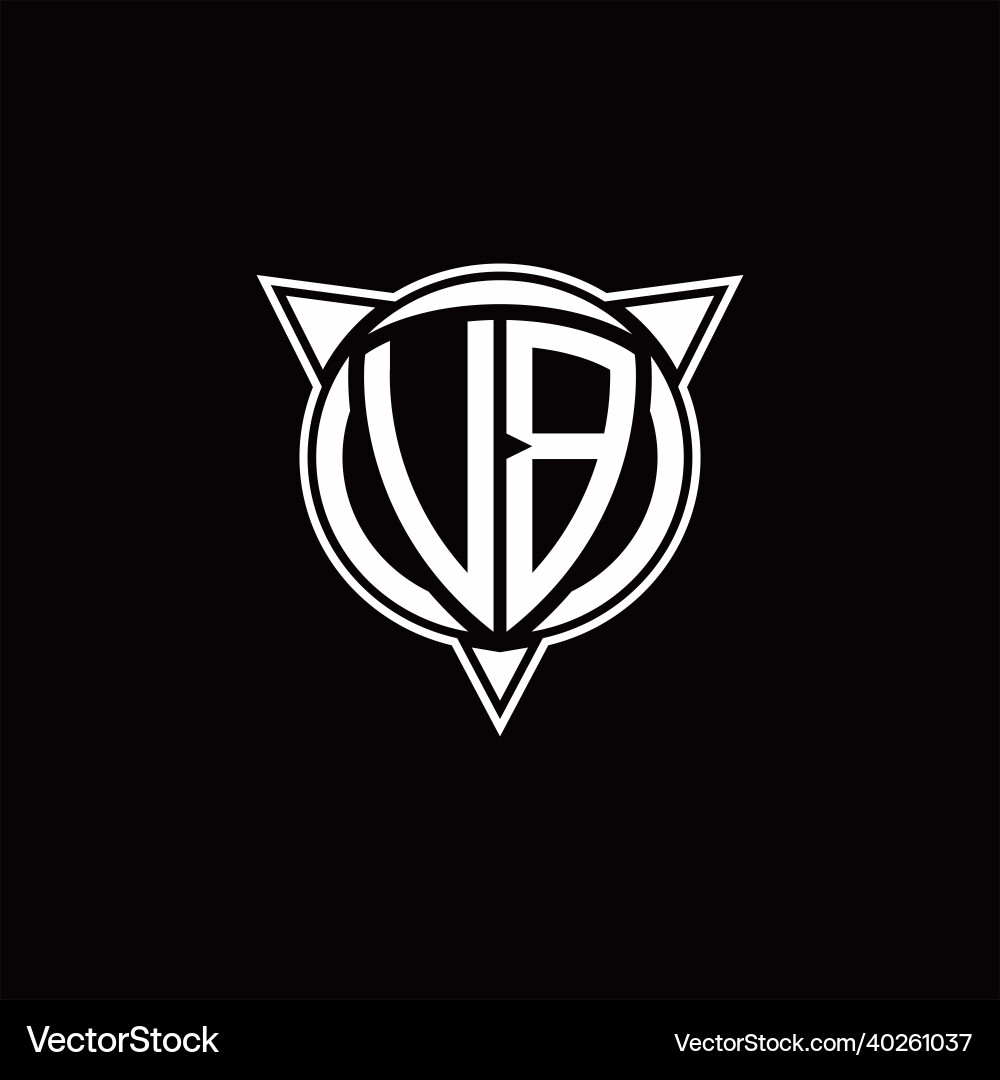 Vb logo monogram isolated with circle shape Vector Image
