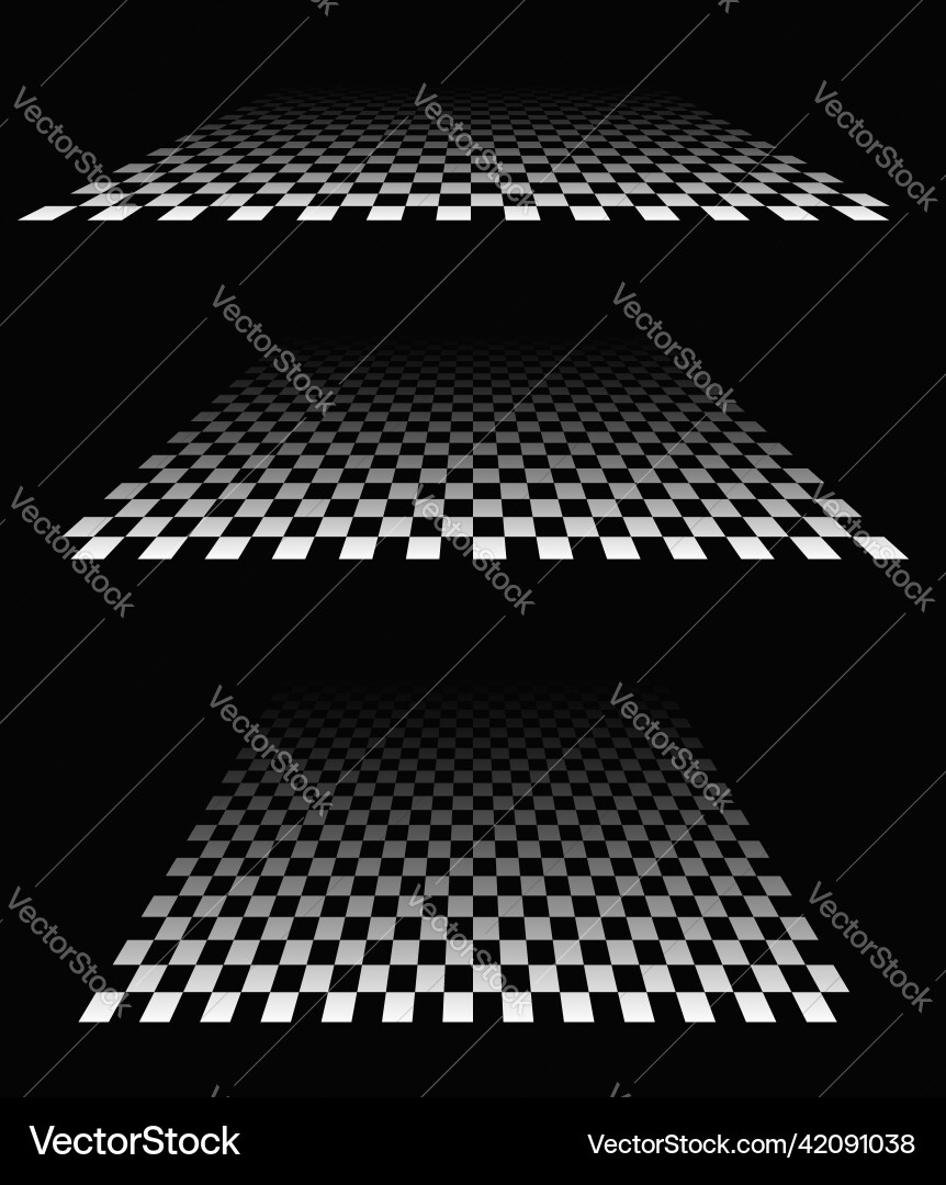 3d chessboard checkerboard pattern in perspective 3d chessboard checkerboard pattern in perspective vector image