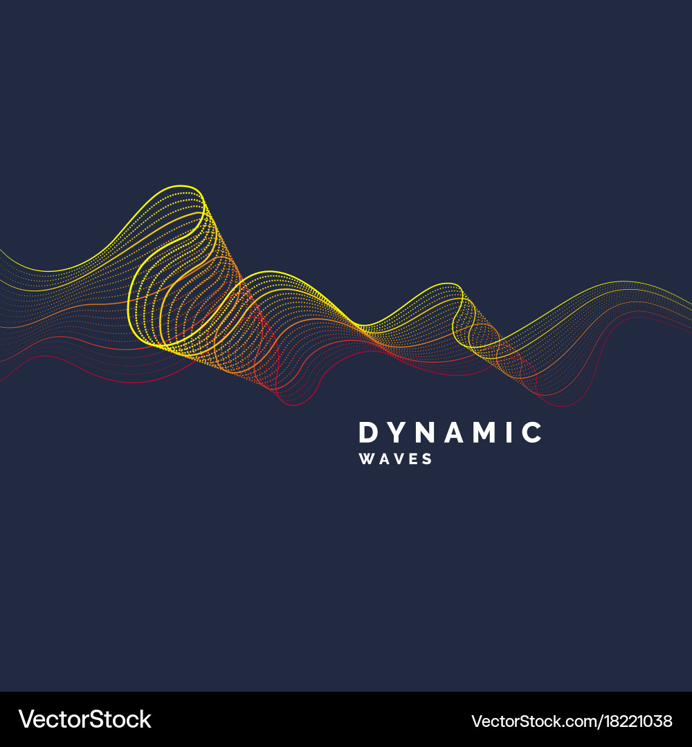 Abstract background with a colored dynamic vector image