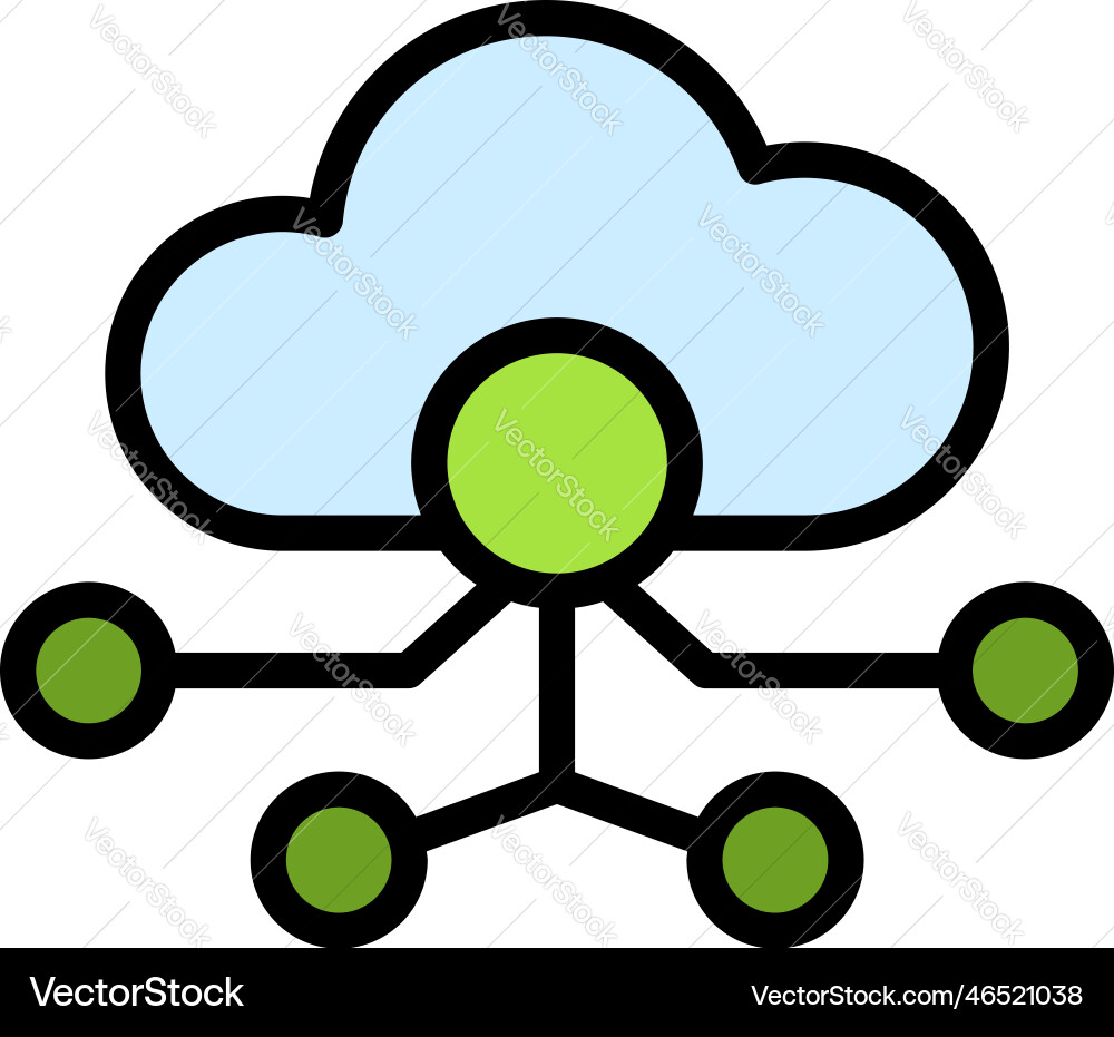 Api cloud network icon flat Api cloud network icon flat vector image
