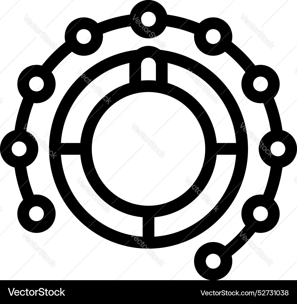 Circular data flow diagram representing continuous Circular data flow diagram representing continuous vector image