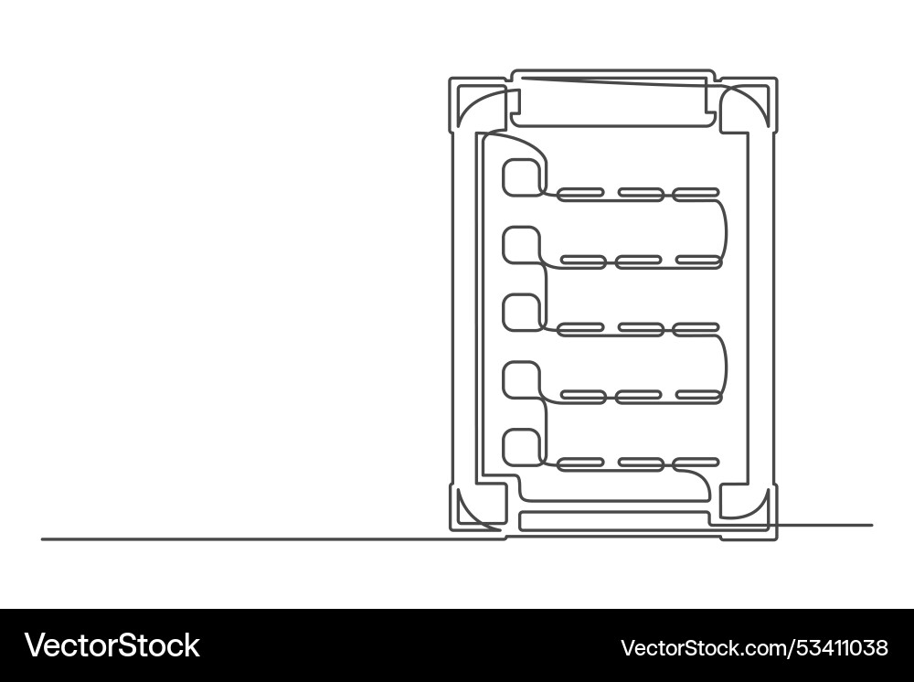 Continuous drawing of one line a document Continuous drawing of one line a document Vector Image