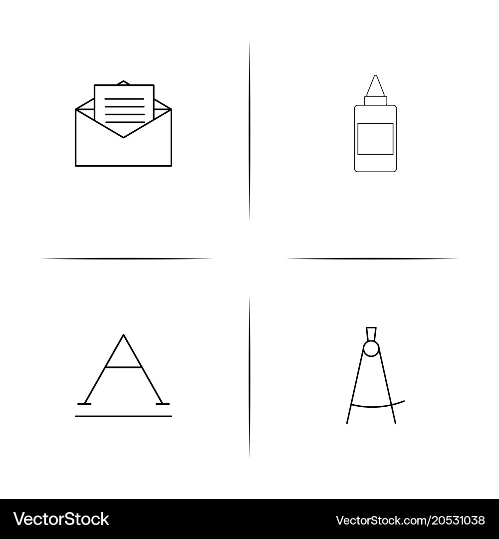 Creative process and design simple linear icons vector image