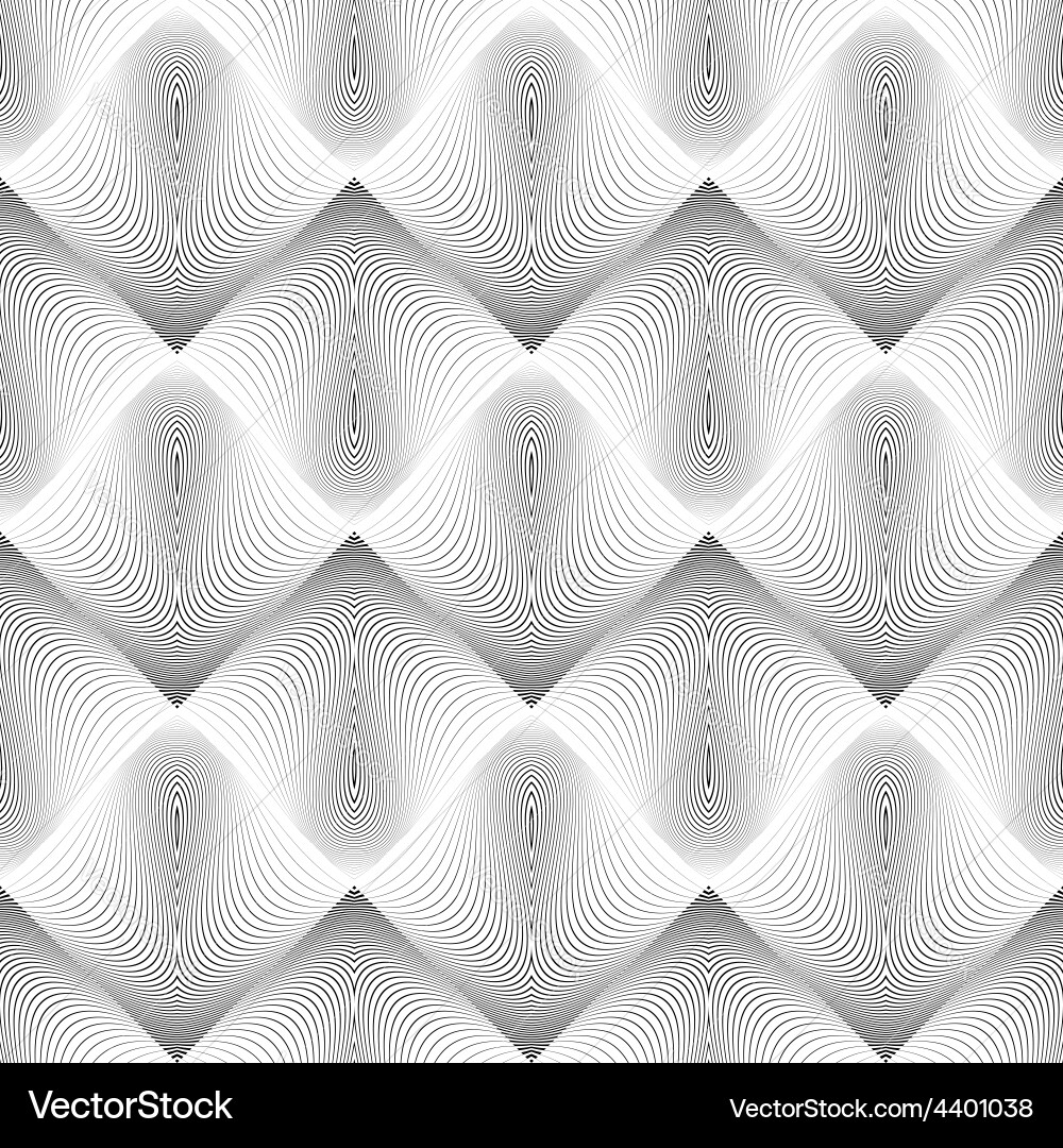 Design seamless wave geometric pattern vector image