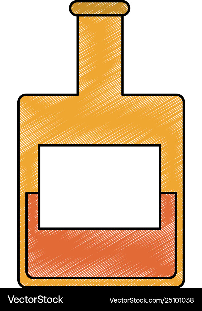 Drink bottle isolated scribble Vector Image