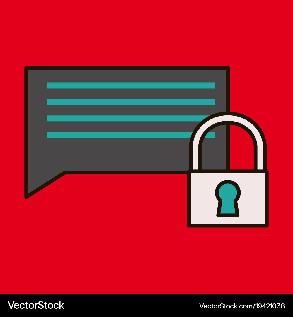 Flat spam outline symbol on background block vector image