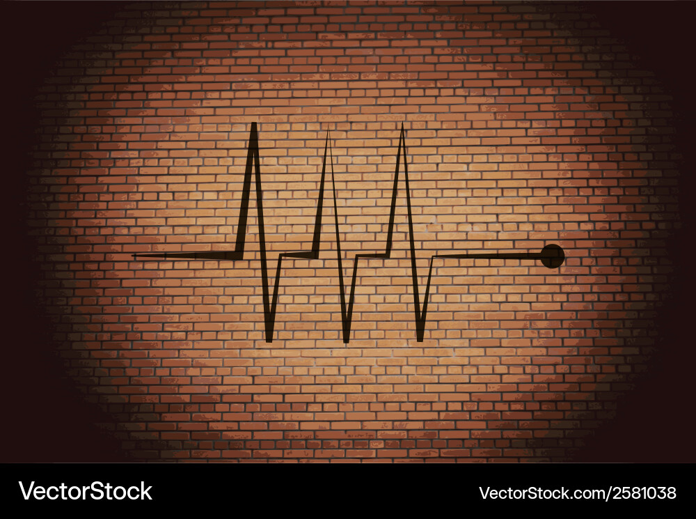 Heart rhythm flat modern web button and space Vector Image