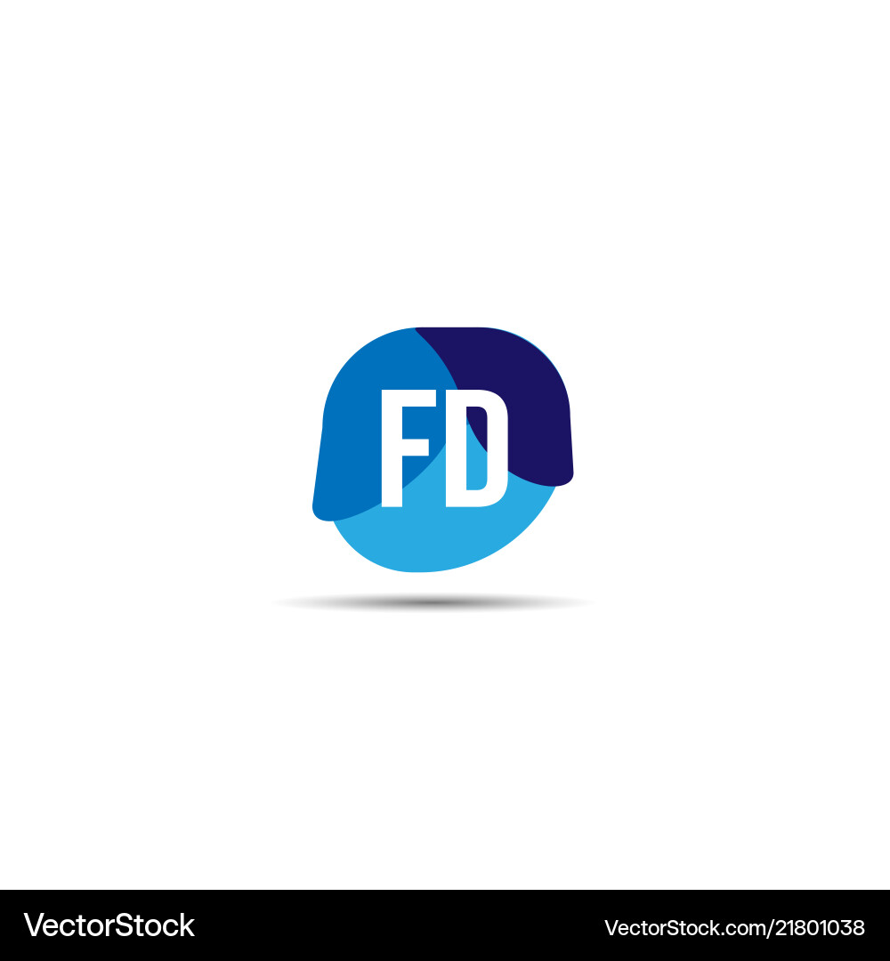 Initial letter fd logo template design Initial letter fd logo template design vector image