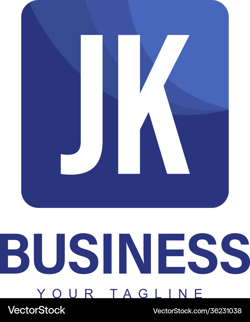 Jk initial a logo design with abstract style Jk initial a logo design with abstract style Vector Image