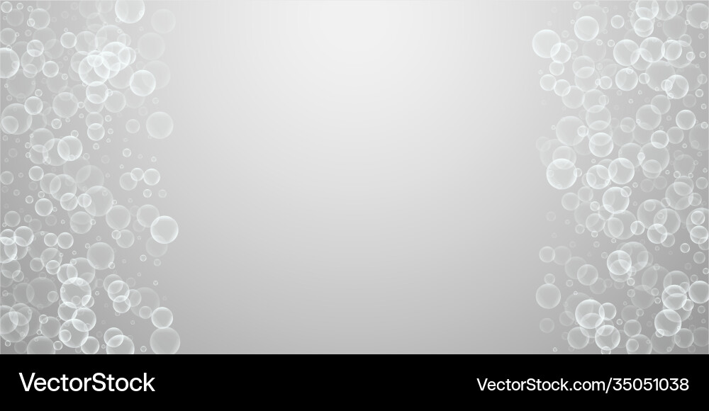 Random soap bubbles abstract background blowing b Vector Image