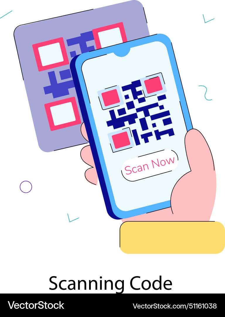 Scanning code Vector Image