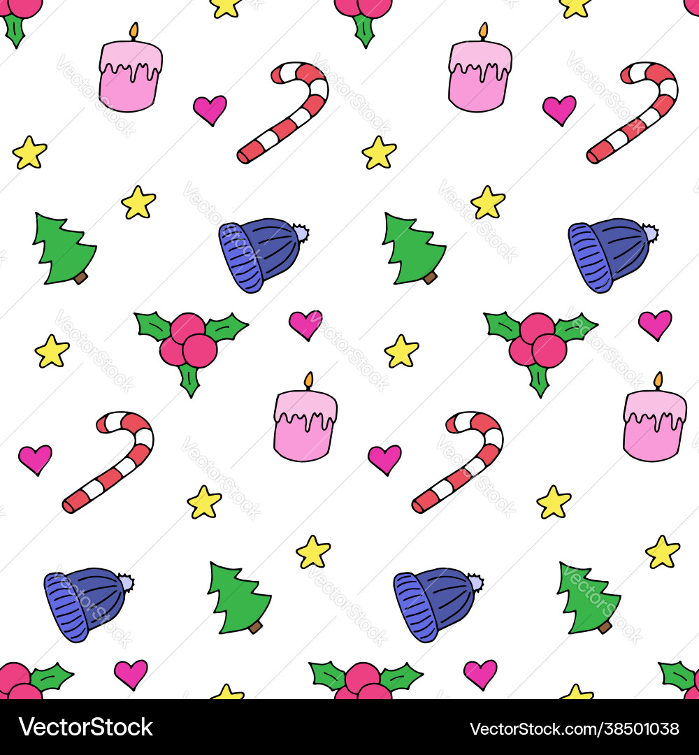 Seamless pattern in winter style Seamless pattern in winter style Vector Image