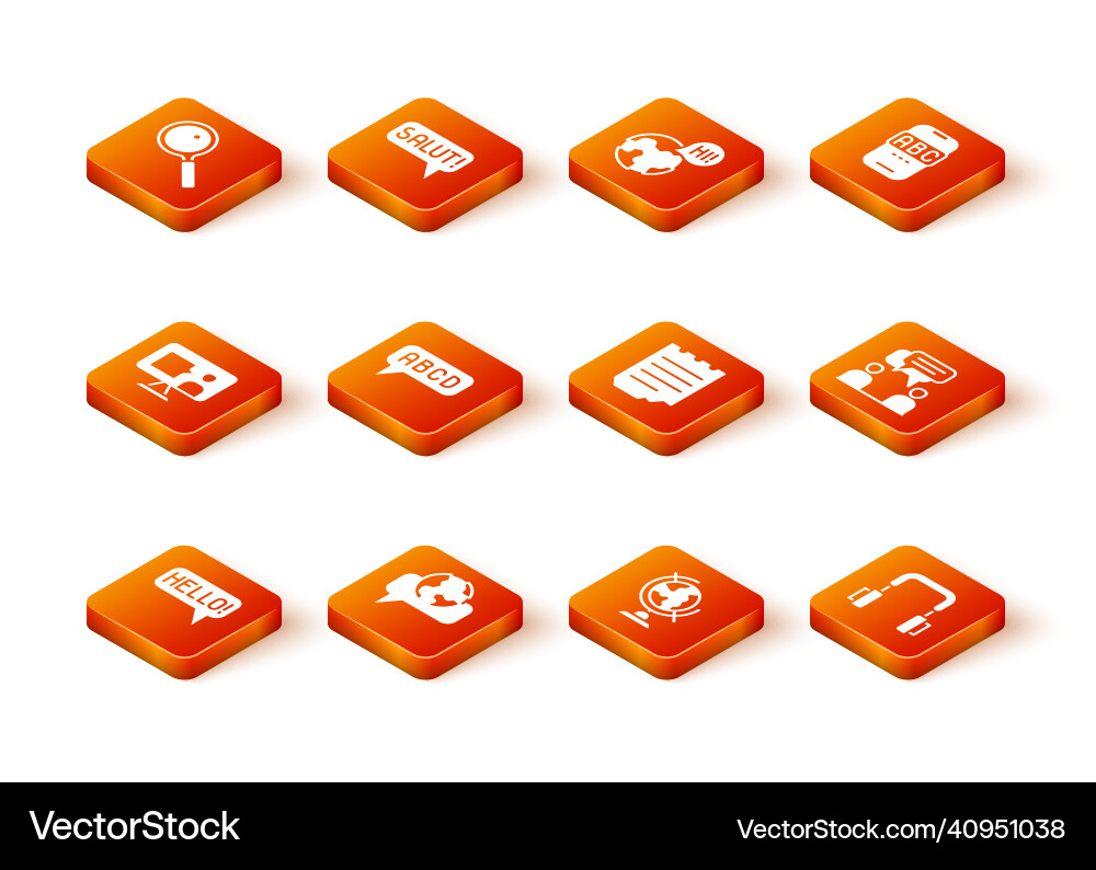 Set hello in different languages learning foreign Set hello in different languages learning foreign Vector Image