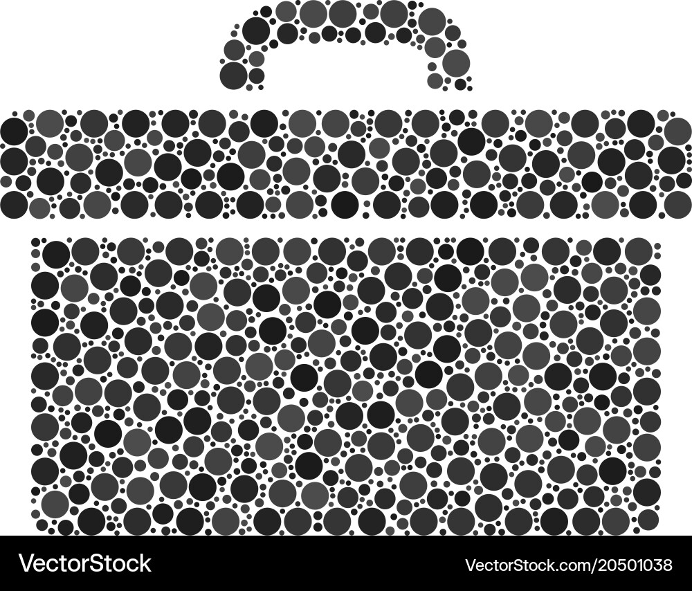 Toolbox composition of dots vector image