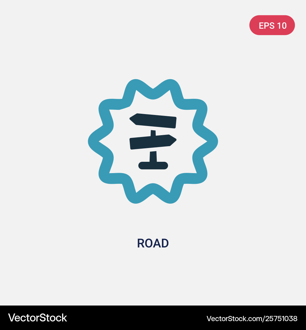 Two color road icon from user interface concept Two color road icon from user interface concept Vector Image