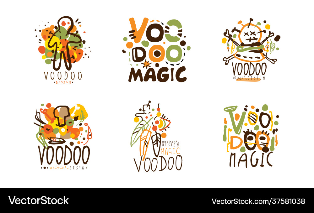 Voodoo original logo design with indigenous Voodoo original logo design with indigenous vector image
