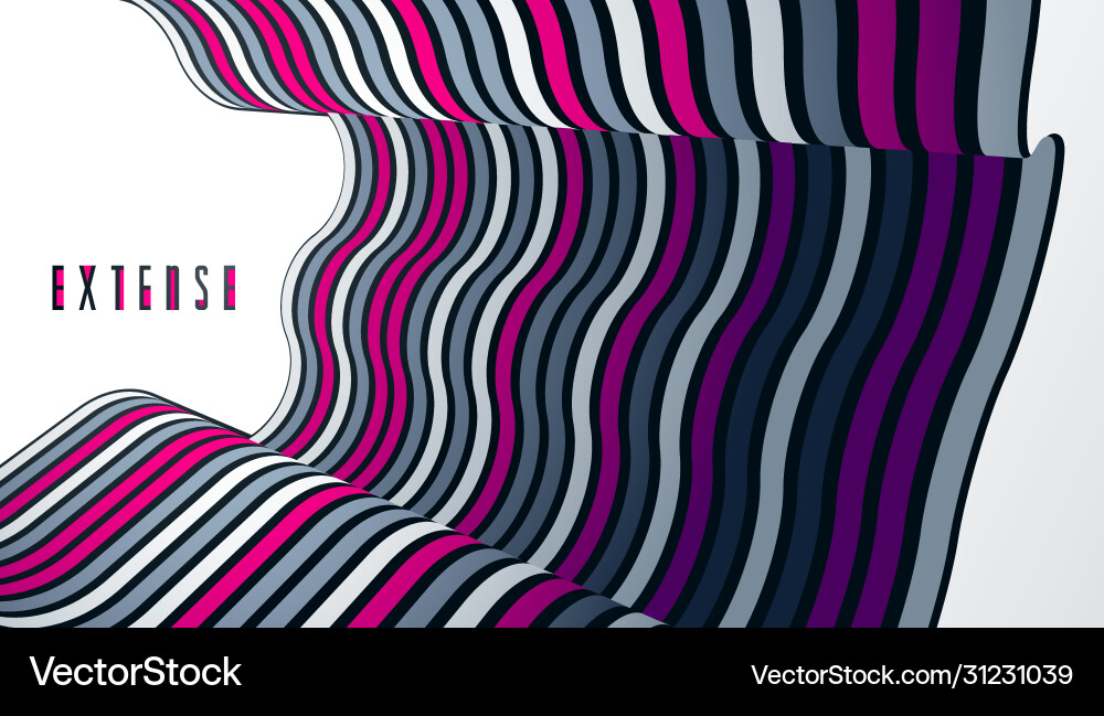 Abstract lines in 3d dimensional perspective Abstract lines in 3d dimensional perspective Vector Image