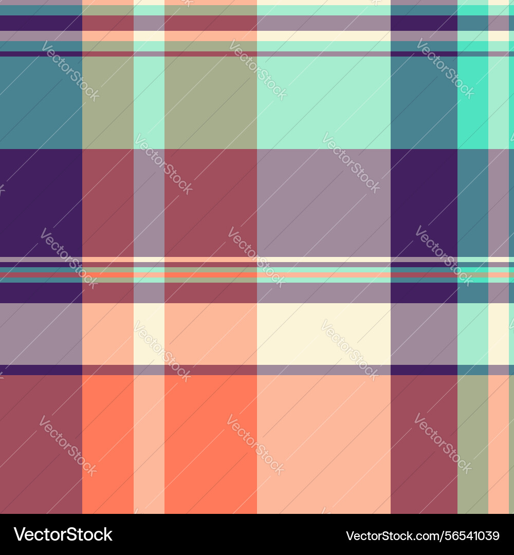 Abstract plaid pattern with retro colors conveys vector image
