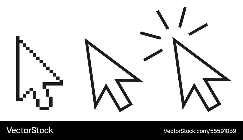 Arrow tools computer interface button collection Arrow tools computer interface button collection vector image