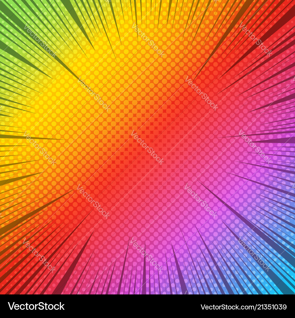 Bright Comic Page Template Vector Image