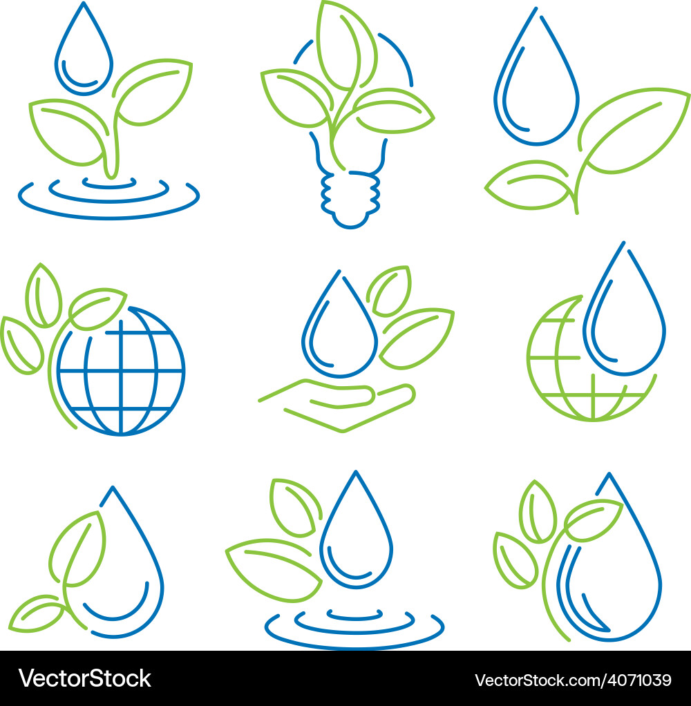 Eco Symbol Collection Vector Image
