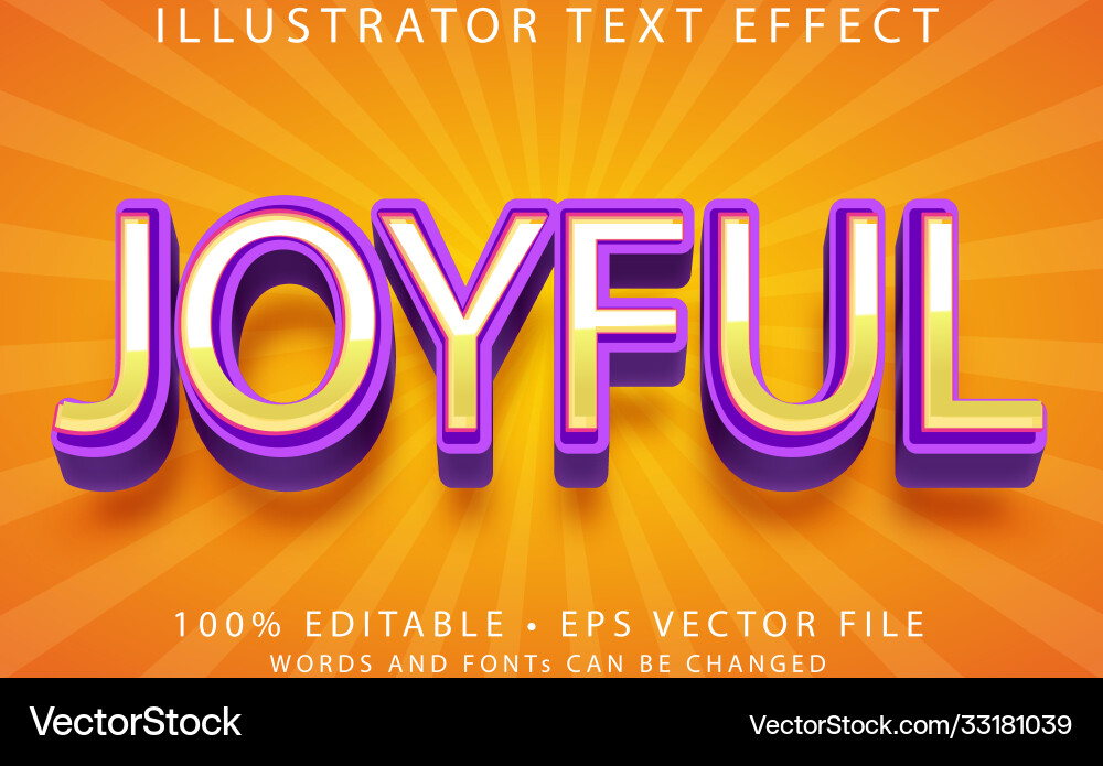Editable text style effect typography template Vector Image