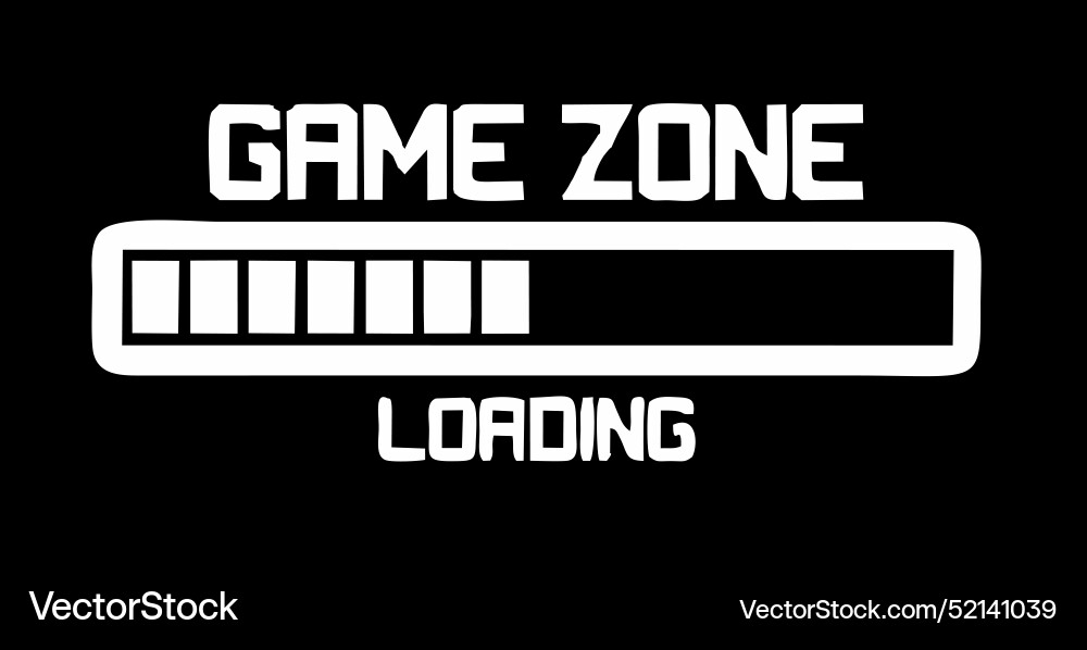 Game zone loading with black background Vector Image