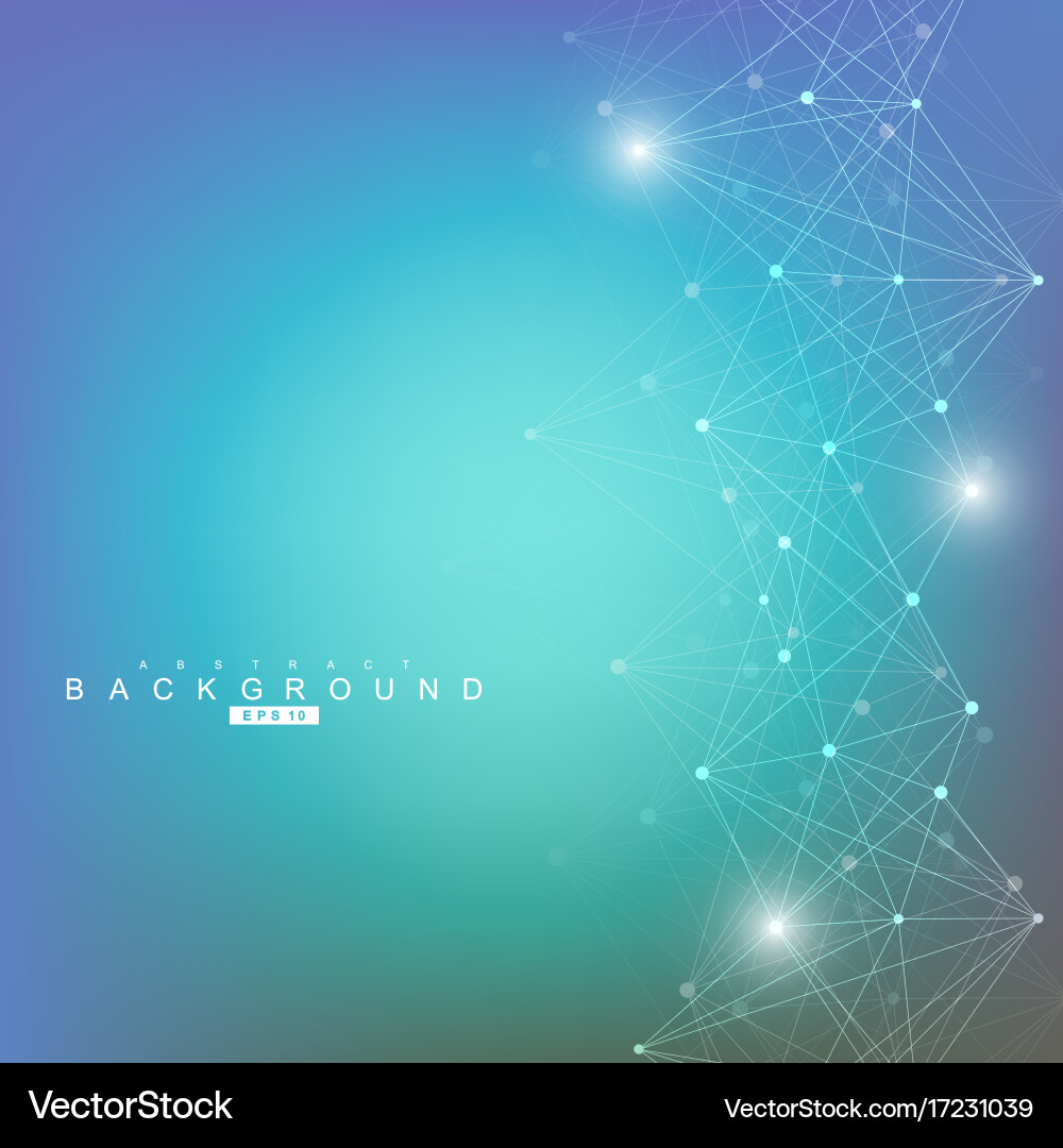 Geometric abstract background with connected line vector image