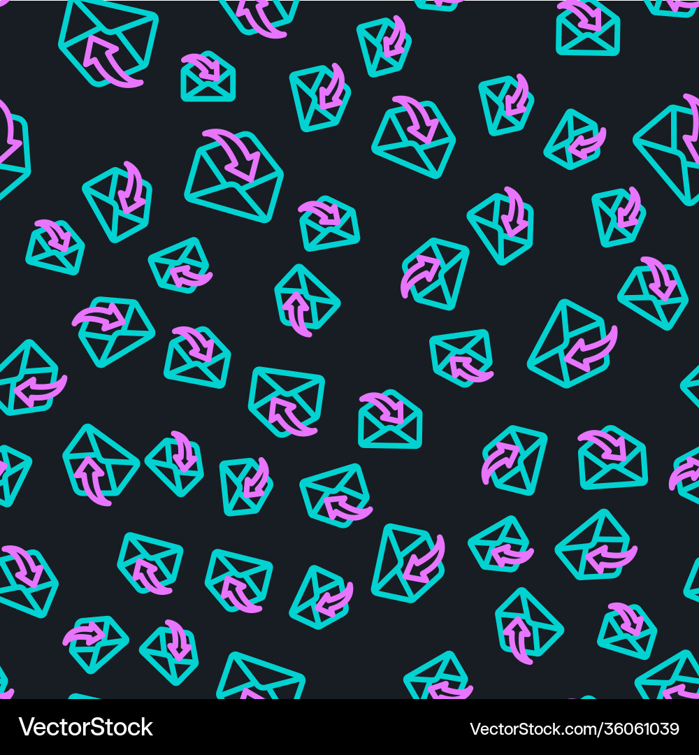 Line envelope icon isolated seamless pattern Line envelope icon isolated seamless pattern vector image
