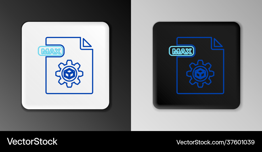 Line max file document download button icon vector image