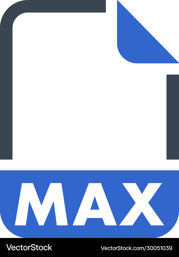 Max file format icon Vector Image