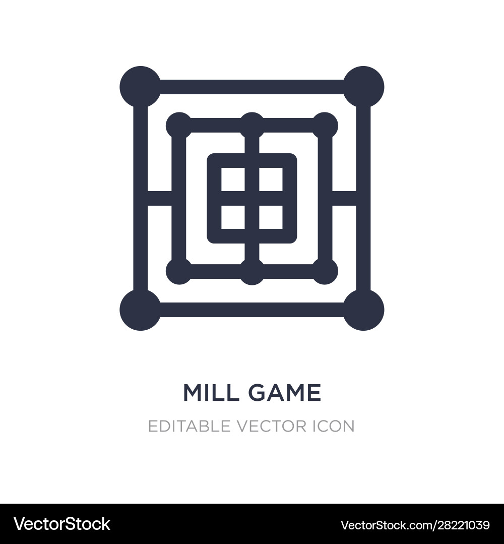 Mill game icon on white background simple element vector image